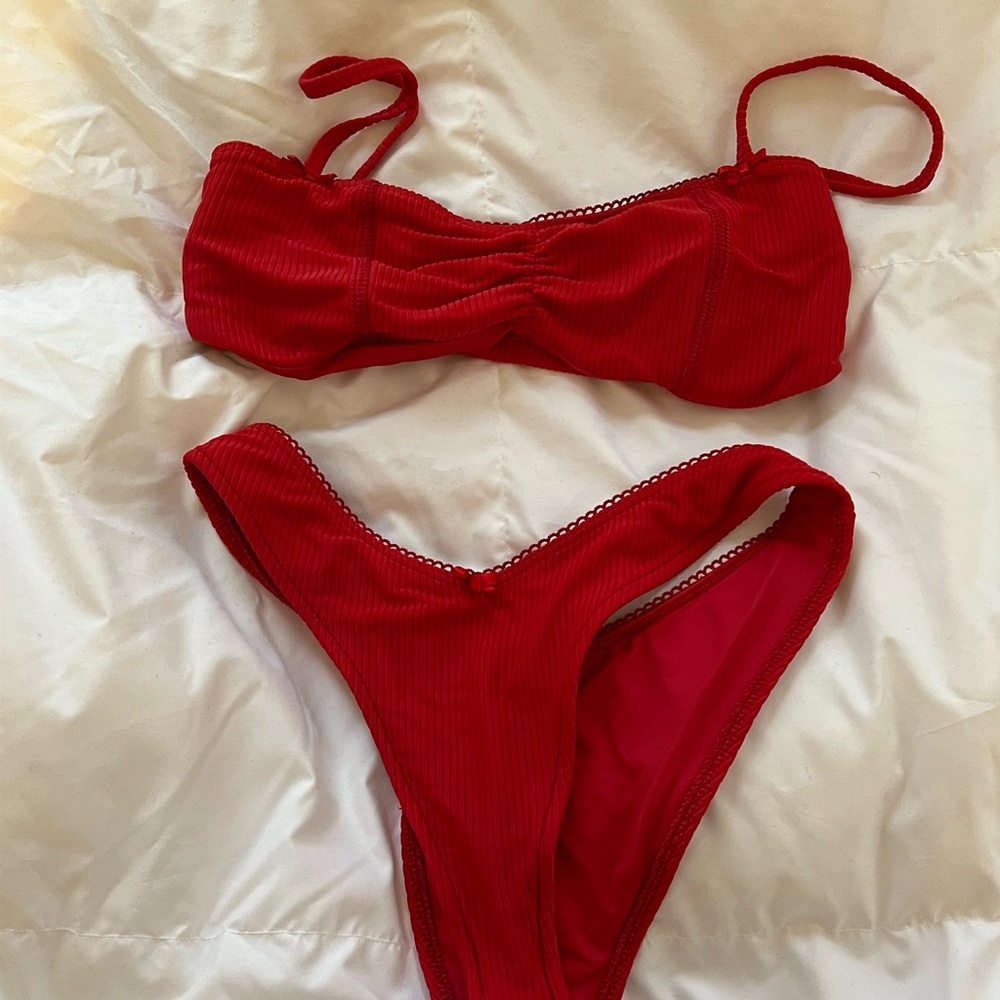 Frankie's Bikinis Red Swim Bikini